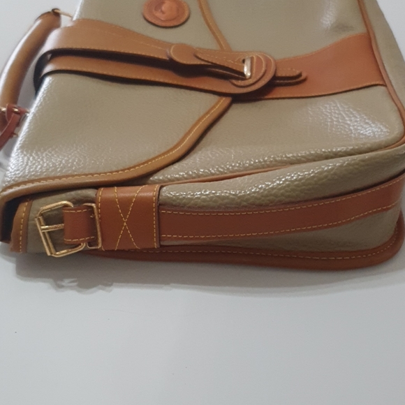Vintage Dooney and Bourke Taupe Leather Briefcase - Picture 8 of 14